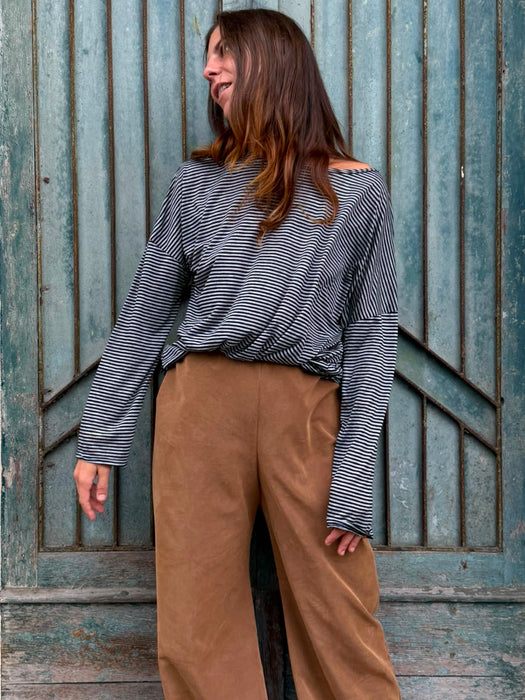 Pantaloni Luigi in cupro cammello