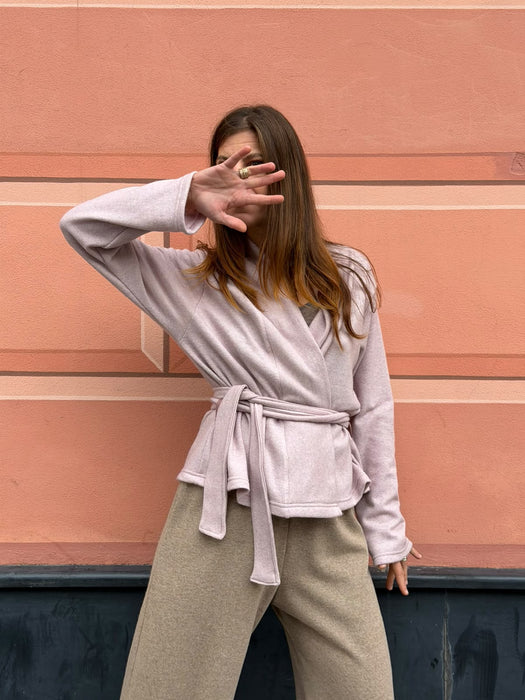 Cardigan Romeo in cashmere rosa