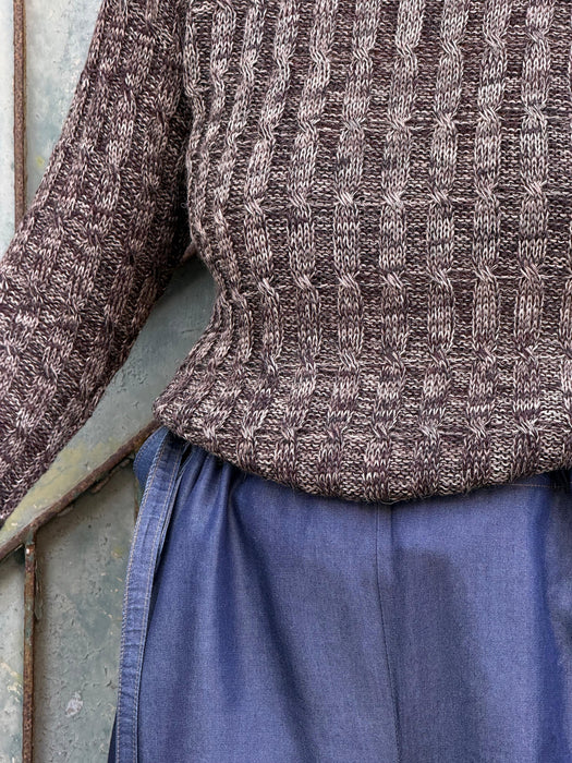 Maglia Cristiana in lana marrone mèlange