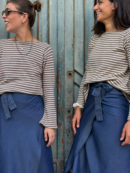Gonna Matilda in jeans lavaggio scuro