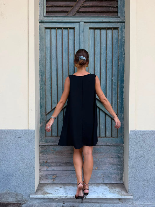 Abito Michele in viscosa nero
