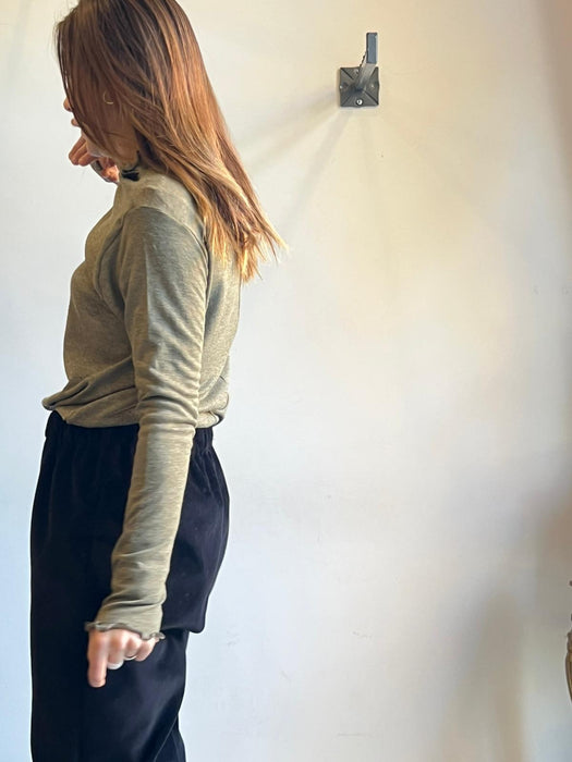 Maglia Nicole verde salvia in caldo cotone