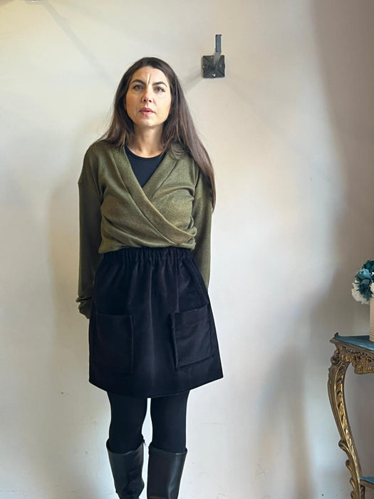 Gonna Luca in velluto nero