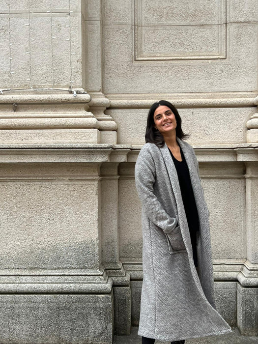 Capospalla Marinella lungo spigato grigio