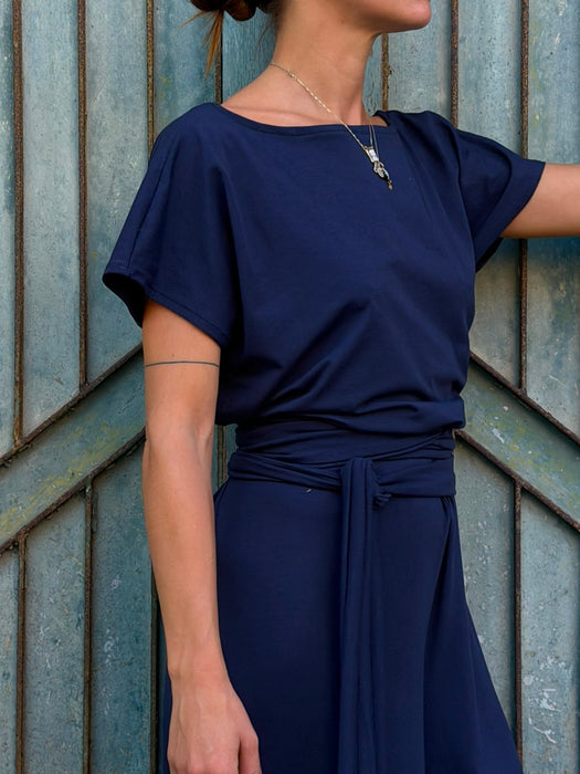 Tuta Magda in jersey blu notte