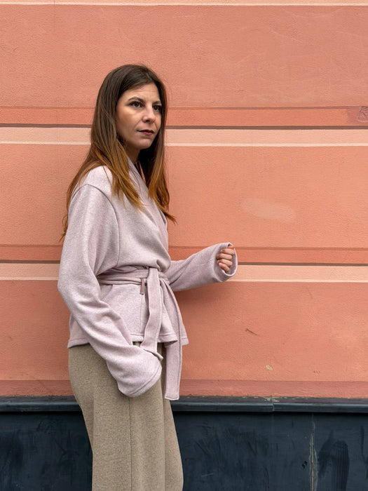 Cardigan Romeo in cashmere rosa