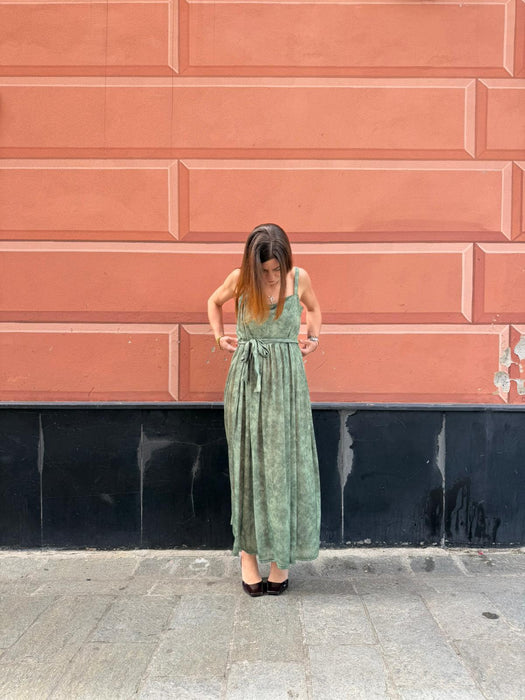 Abito Barbara in jersey verde