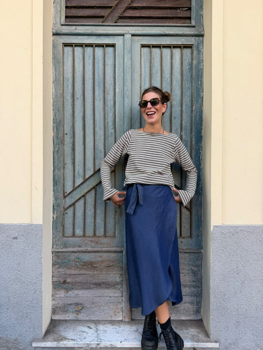 Gonna Matilda in jeans lavaggio scuro