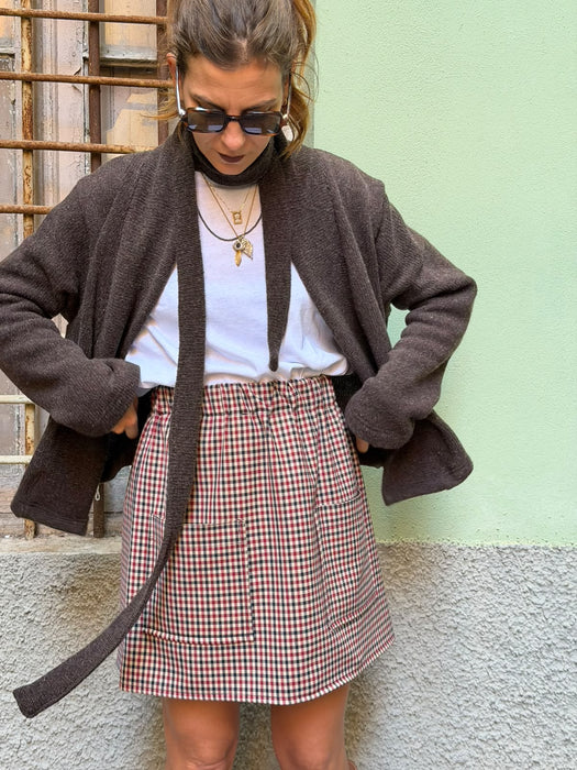 Gonna Luca in fresco lana a quadretti