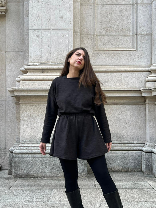 Maglia Deborah in lana spigata