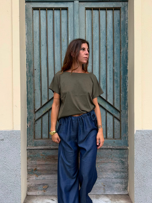 T-shirt Scatoletta verde oliva