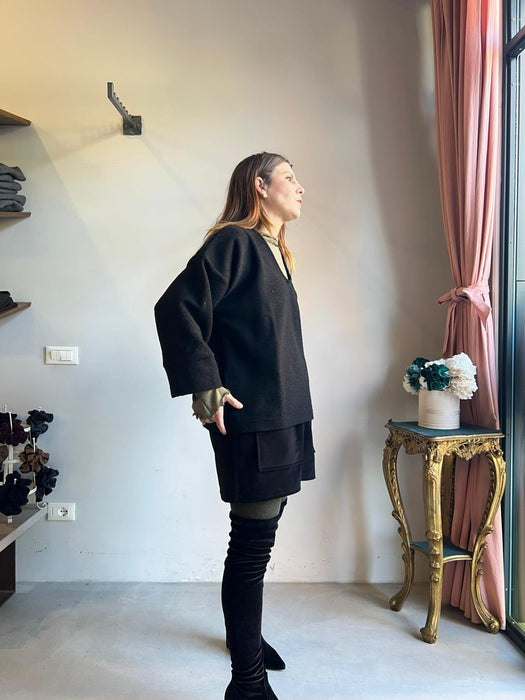 Gonna Luca in velluto nero