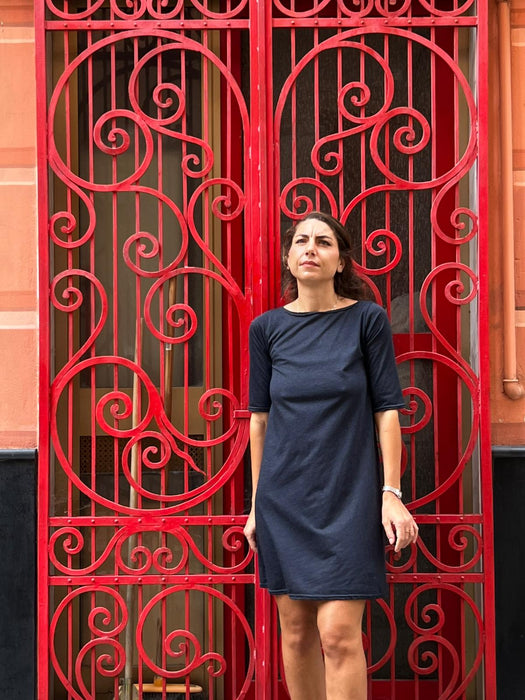 Abito Ada in jersey blu melange