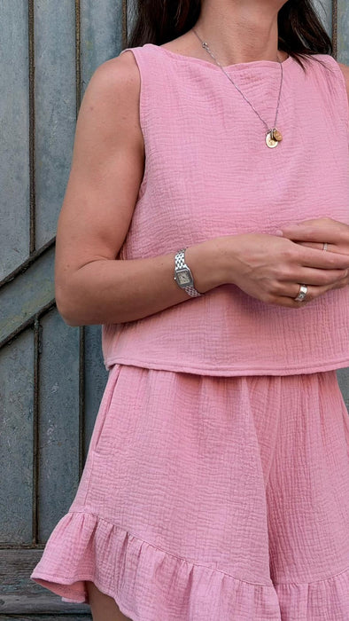 Pantagonna Itana in mussola rosa