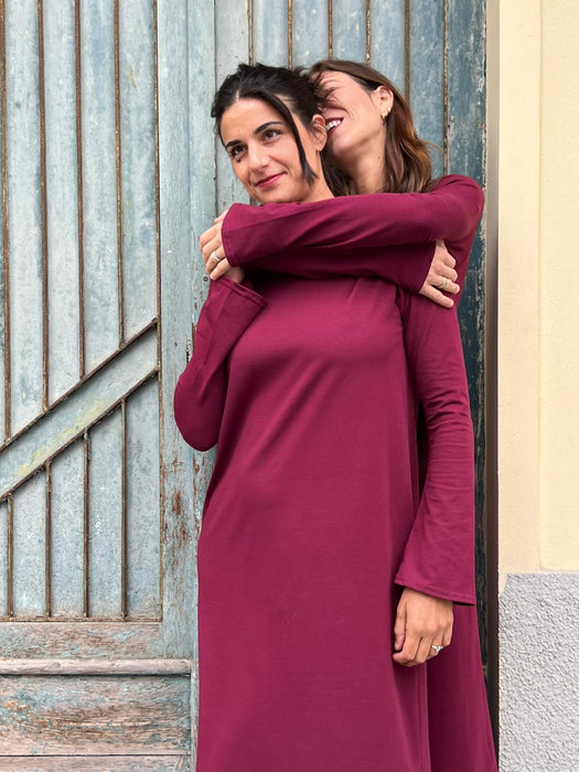 Abito Cristiana lungo magenta