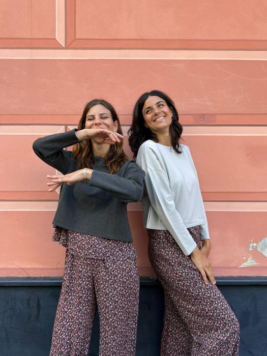 Pantaloni Mia in viscosa a fiori