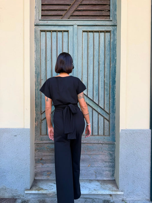 Tuta Magda in jersey nero
