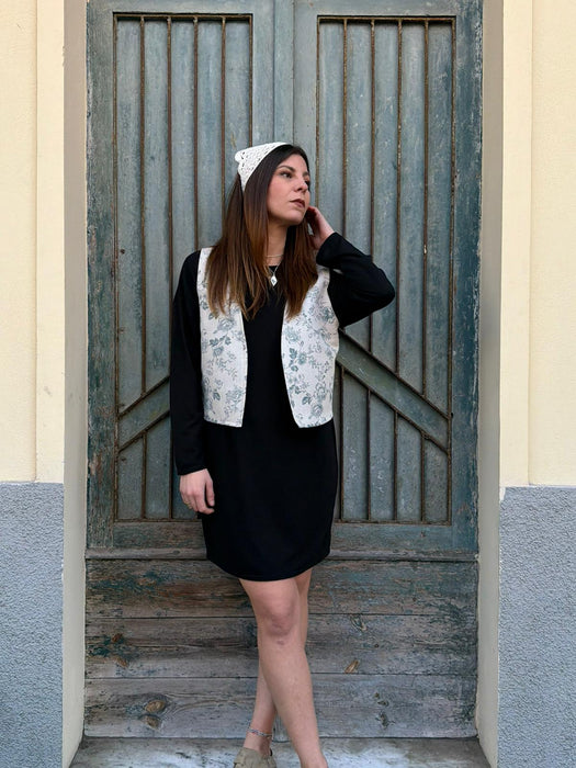 Gilet Mary Jane fiorato