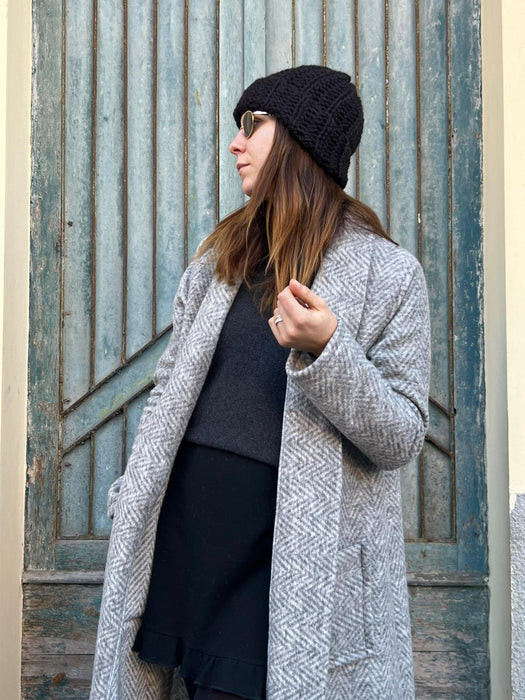 Cappellino in lana testa di moro/bruciato