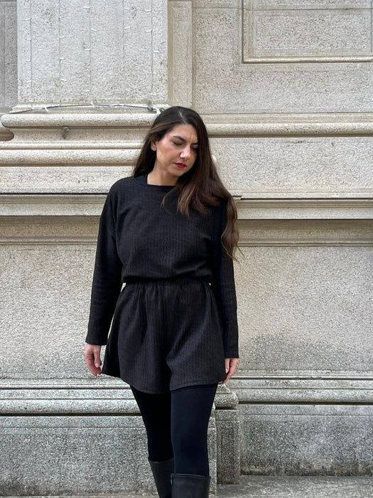 Maglia Deborah in lana spigata