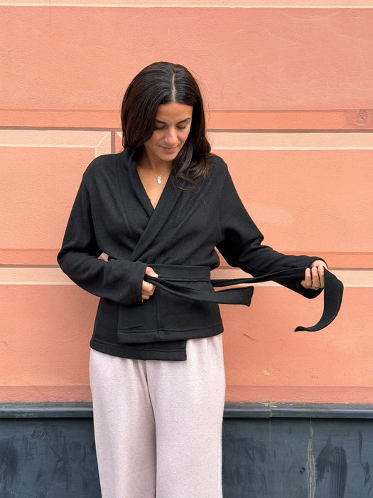 Cardigan Romeo in cashmere nero
