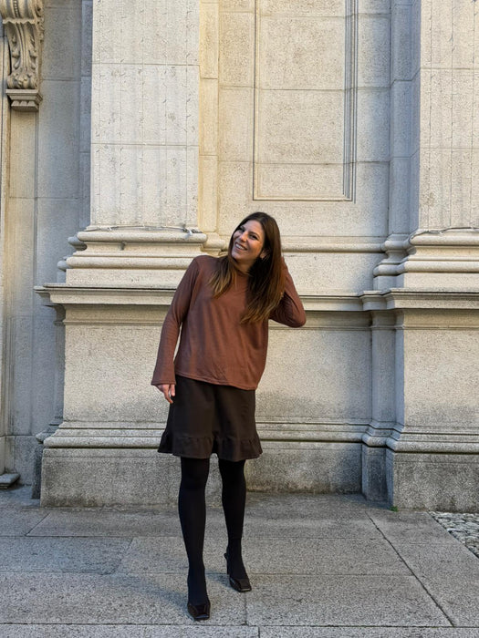 Maglia Nicole in maglina terra bruciata