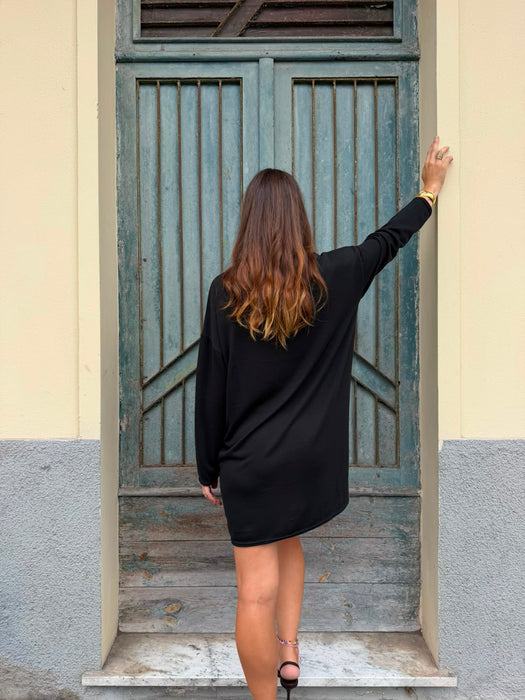 Abito Deborah in cotone nero