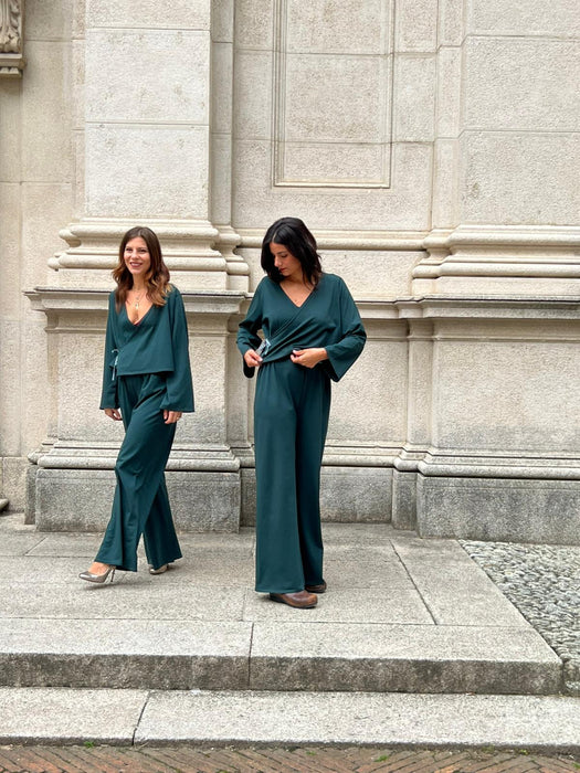 Pantaloni Mia verde bottiglia