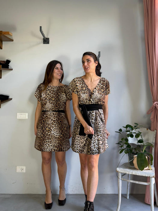 Abito corto Magda leopardato