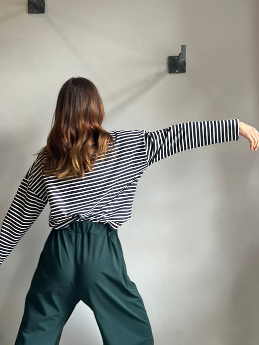 Felpa Deborah a righe bianche e blu