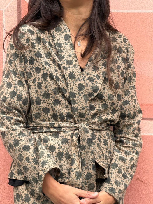 Cardigan Romeo in velluto a fiori