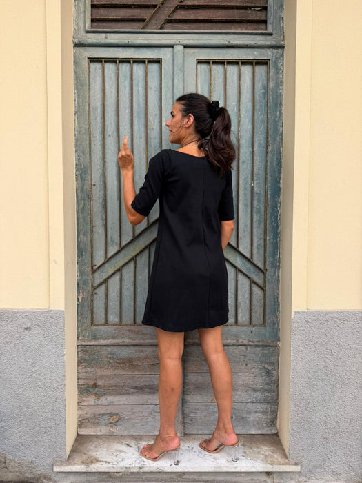 Abito Ada in punto Milano nero