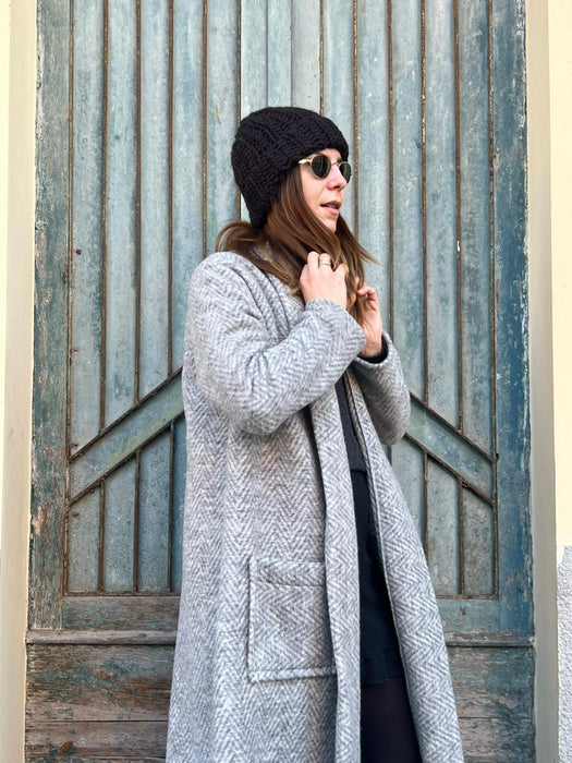 Cappellino in lana testa di moro/bruciato