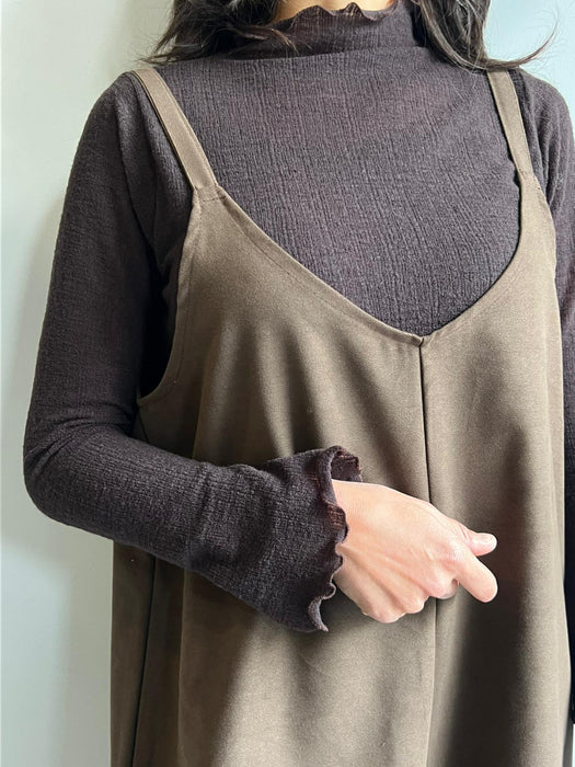 Maglia Nicole in lana sottile marrone