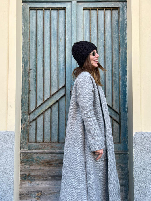 Cappellino in lana testa di moro/bruciato