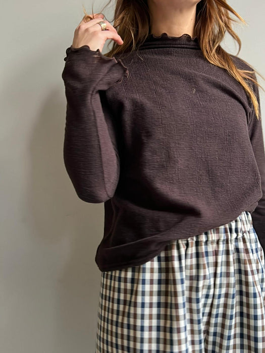 Maglia Nicole in lana sottile marrone