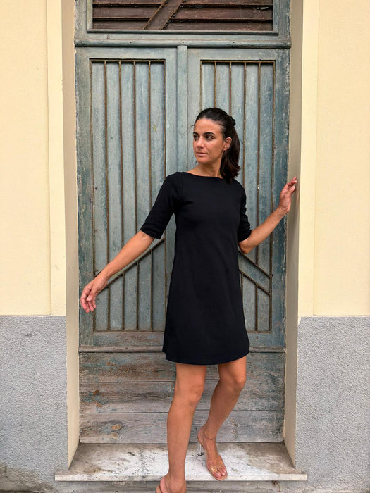 Abito Ada in punto Milano nero