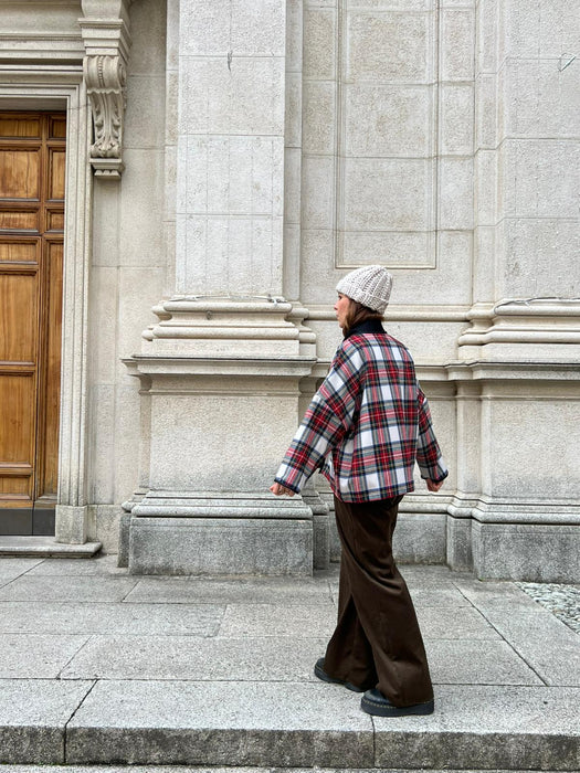 Pantaloni Mia in velluto marrone tabacco