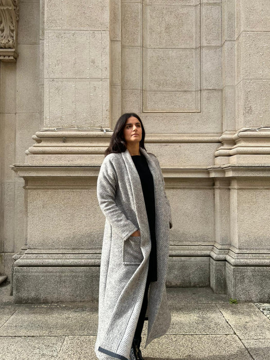 Capospalla Marinella lungo spigato grigio