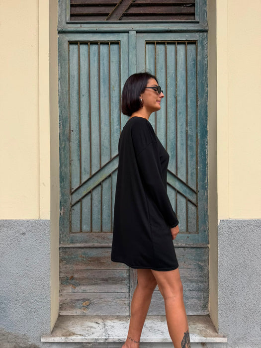 Abito Deborah in cotone nero