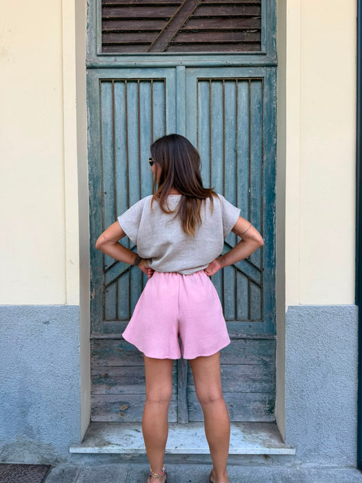 Pantagonna Itana in mussola rosa