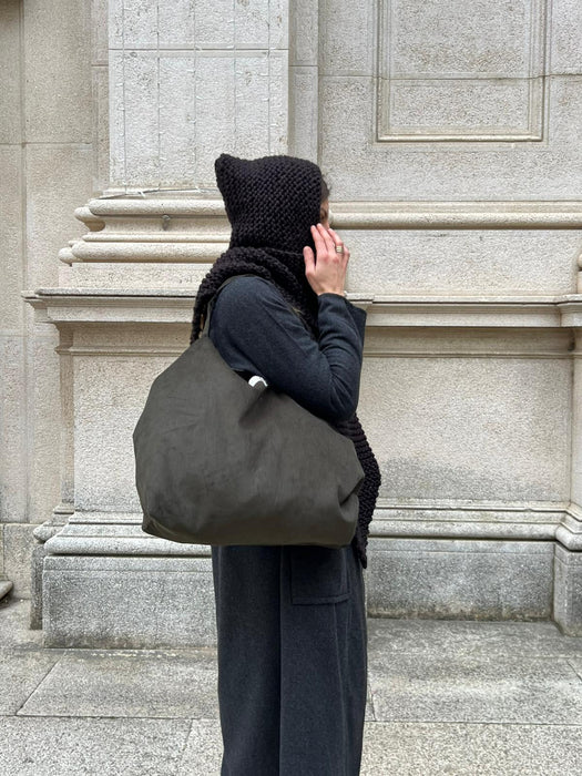 Borsa in velluto verdone