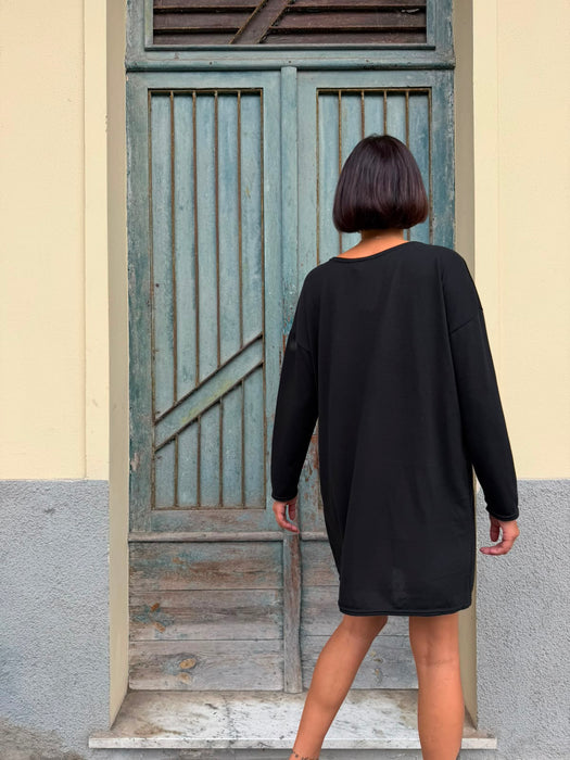 Abito Deborah in cotone nero