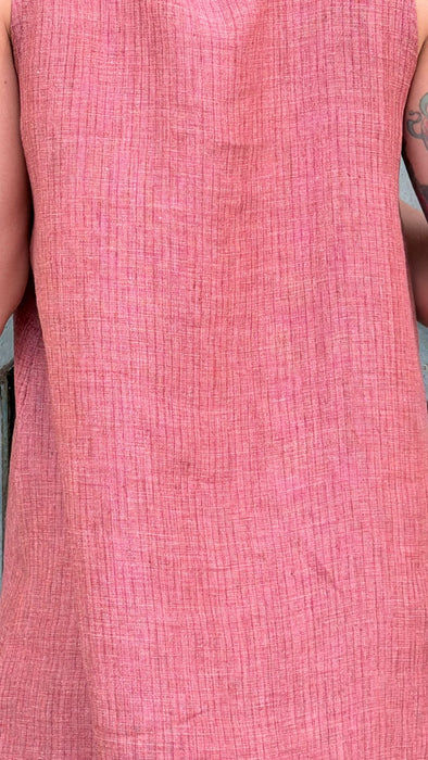 Abito Emilia in lino color lampone