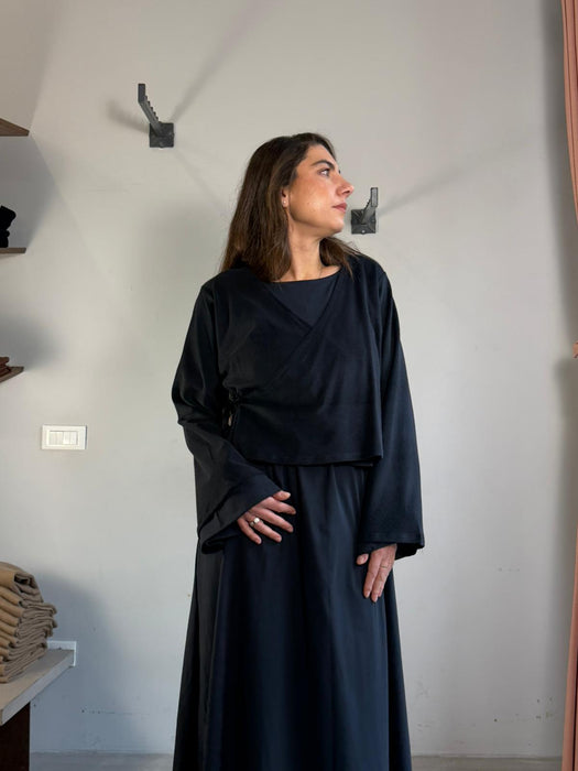 Abito Osvaldo lungo blu navy