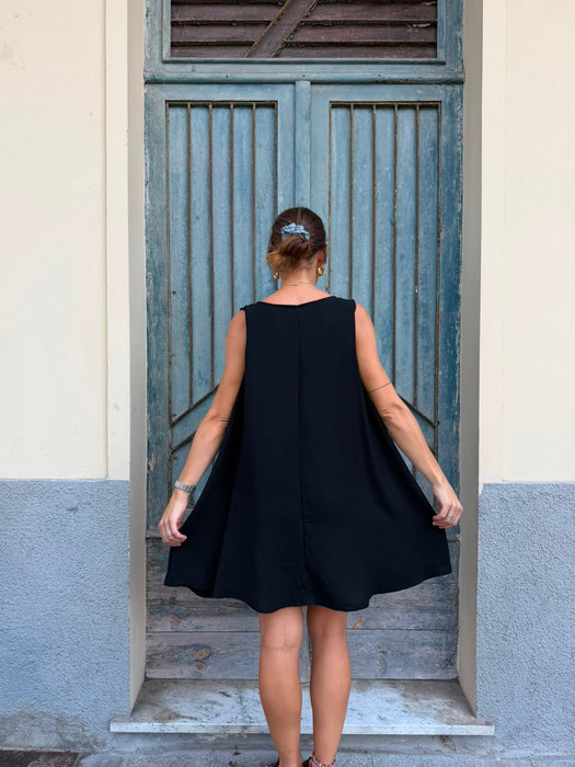 Abito Michele in viscosa nero