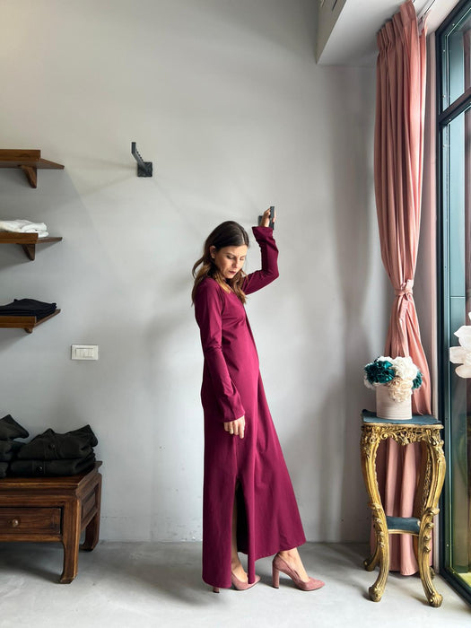 Abito Cristiana lungo magenta