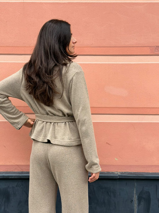 Cardigan Romeo in cashmere beige
