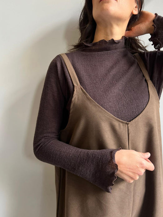 Maglia Nicole in lana sottile marrone