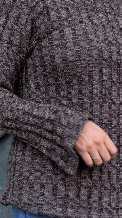 Maglia Cristiana in lana marrone mèlange